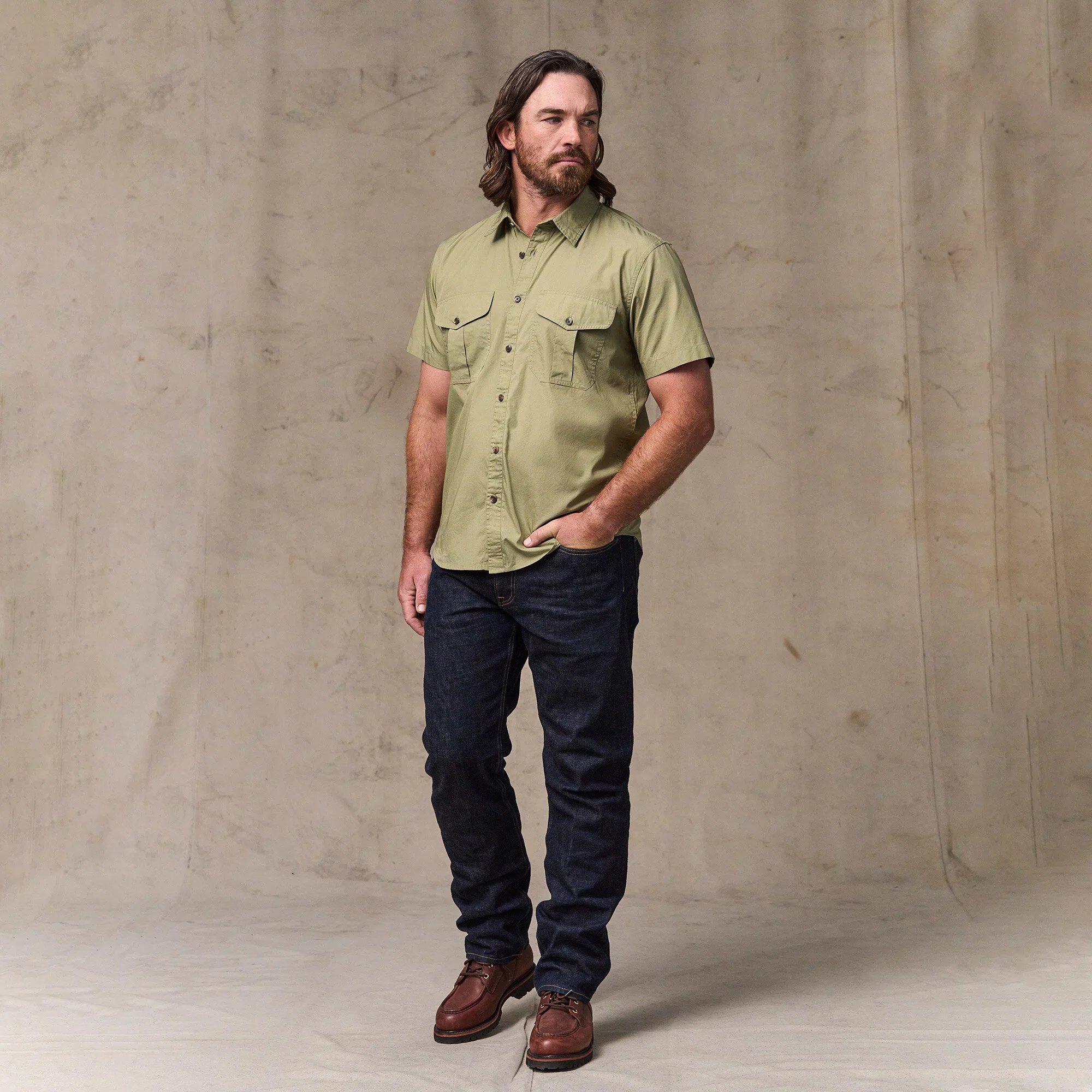 FILSON'S WASHED SHORT SLEEVE FEATHER CLOTH SHIRT - Image 6