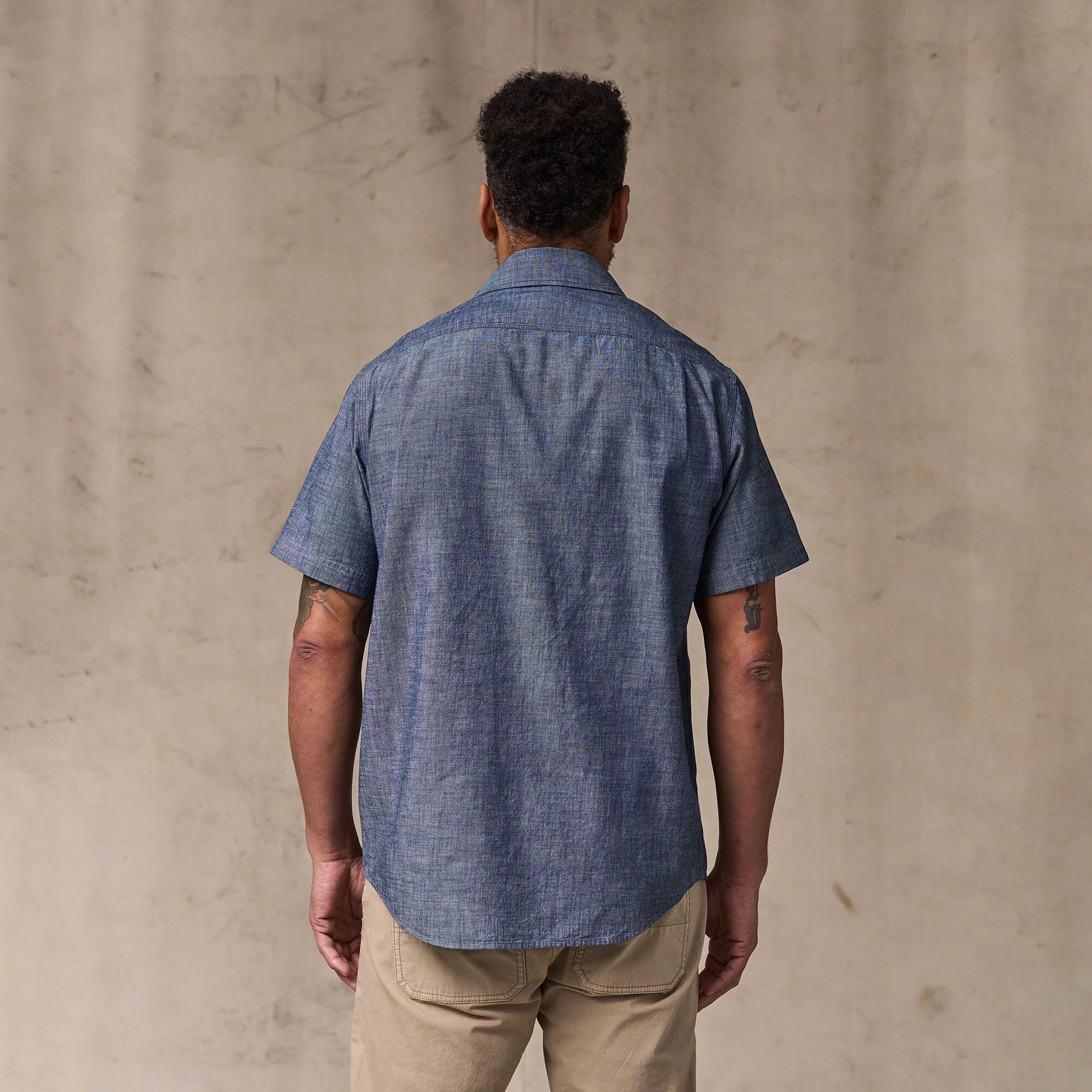 SHORT SLEEVE CHAMBRAY SHIRT - Image 7