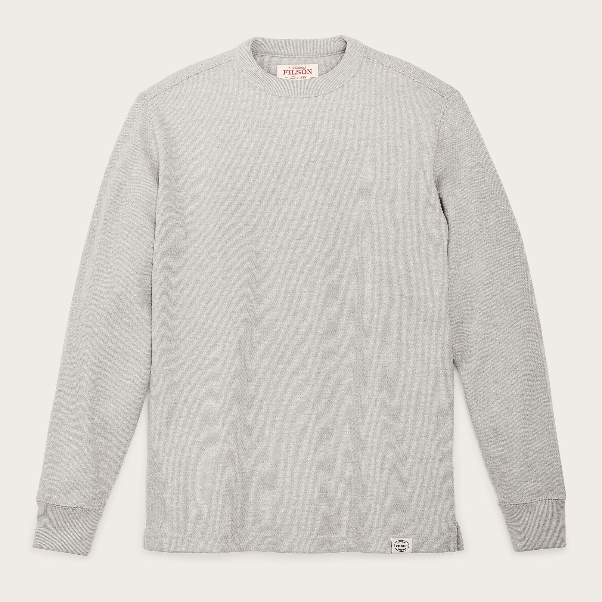 WAFFLE KNIT THERMAL CREW