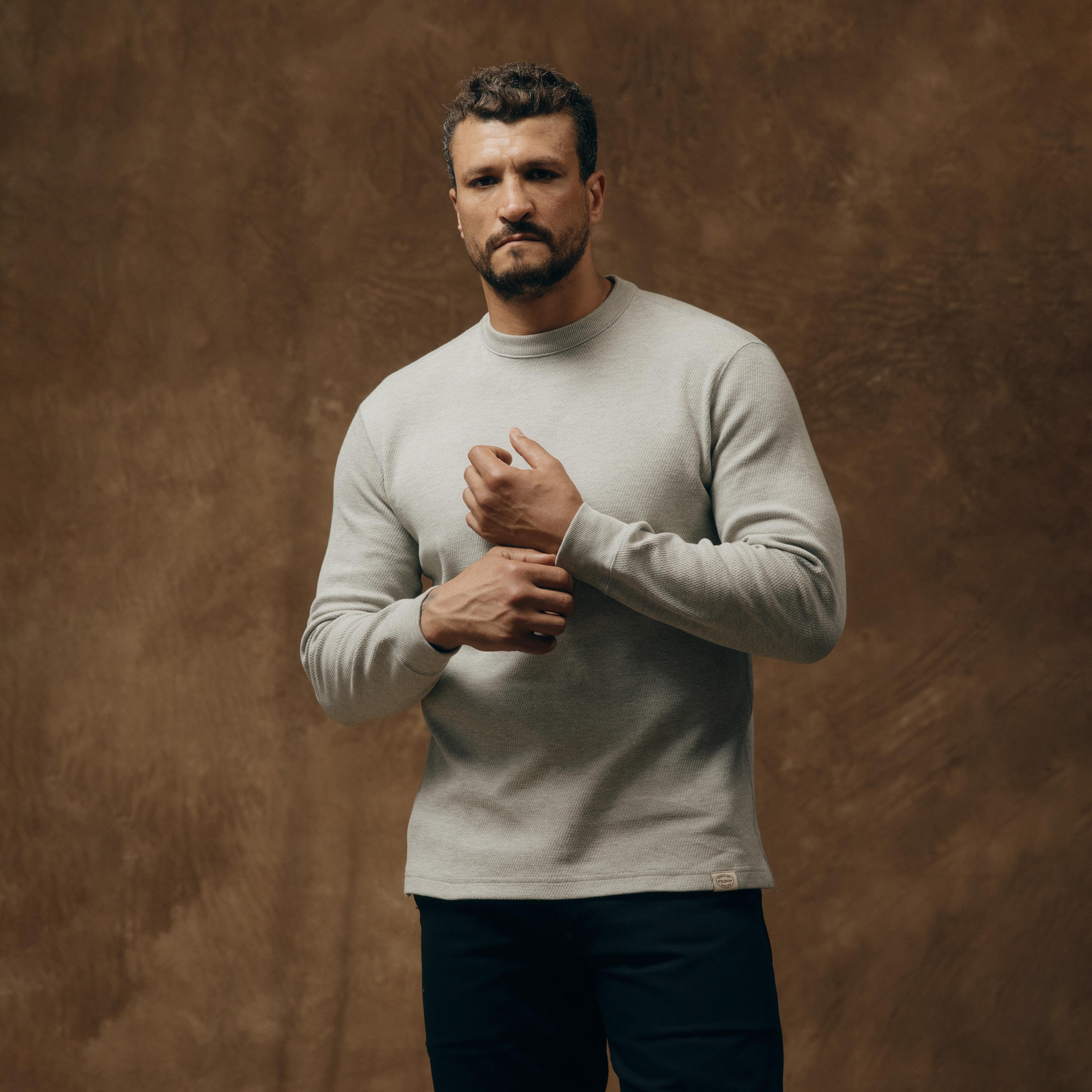 Waffle Knit Thermal Crewneck - Image 5