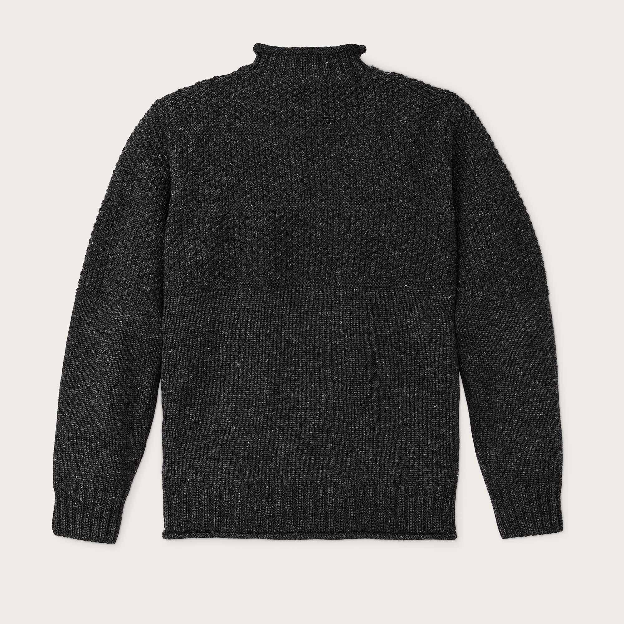 WOOL ROLL NECK FISHERMAN'S SWEATER - Image 2
