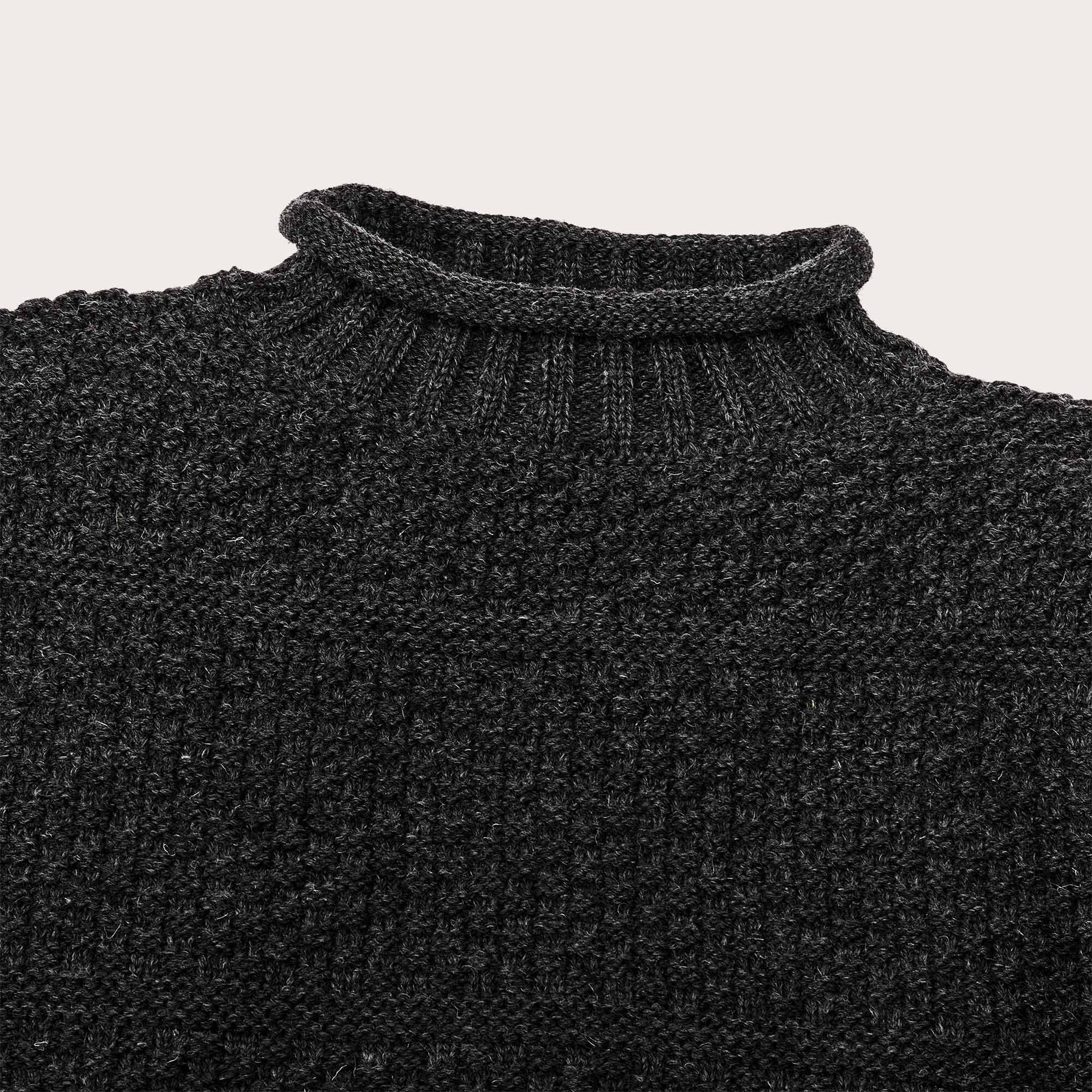 WOOL ROLL NECK FISHERMAN'S SWEATER - Image 3