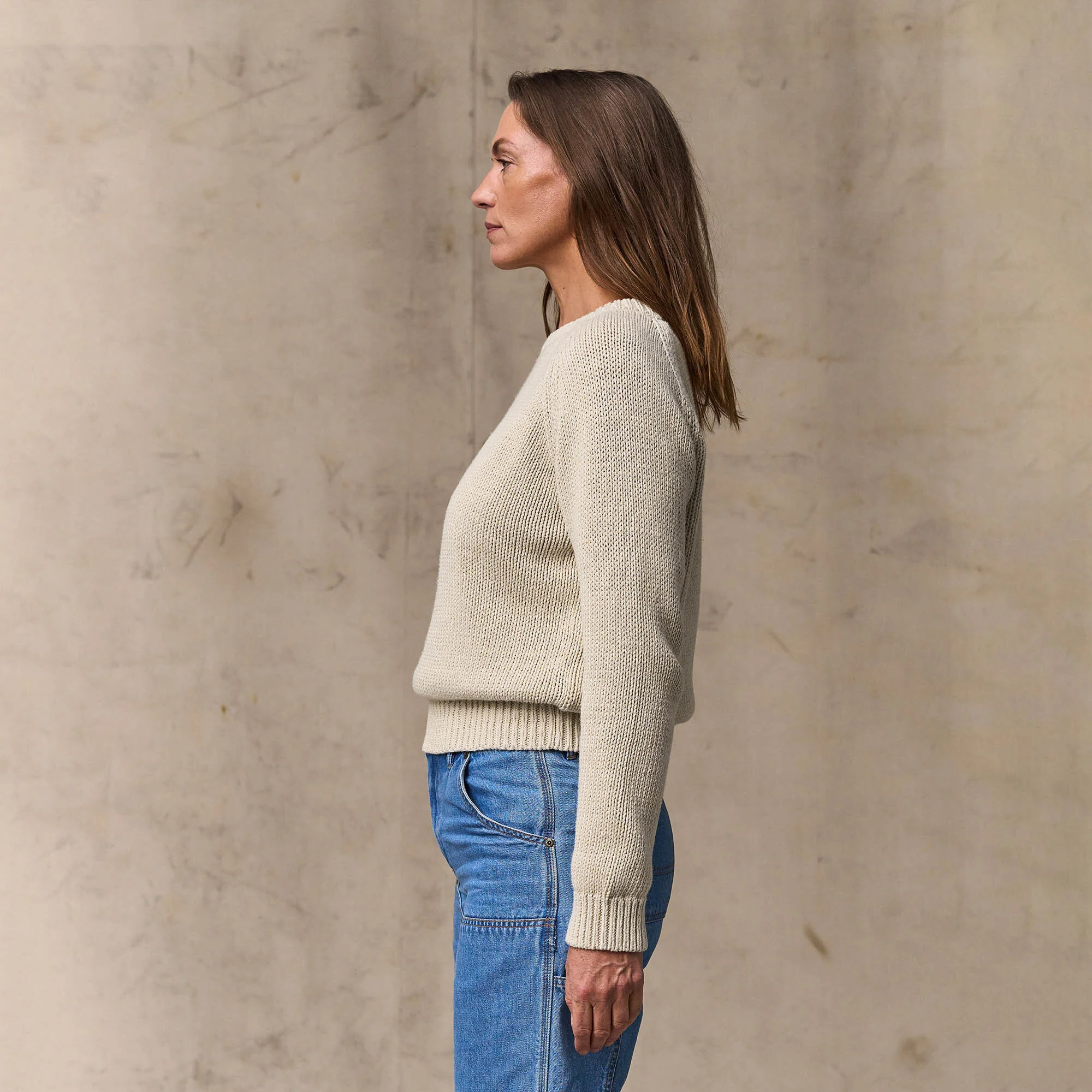 WOMEN'S COTTON CREWNECK SWEATER - Image 6