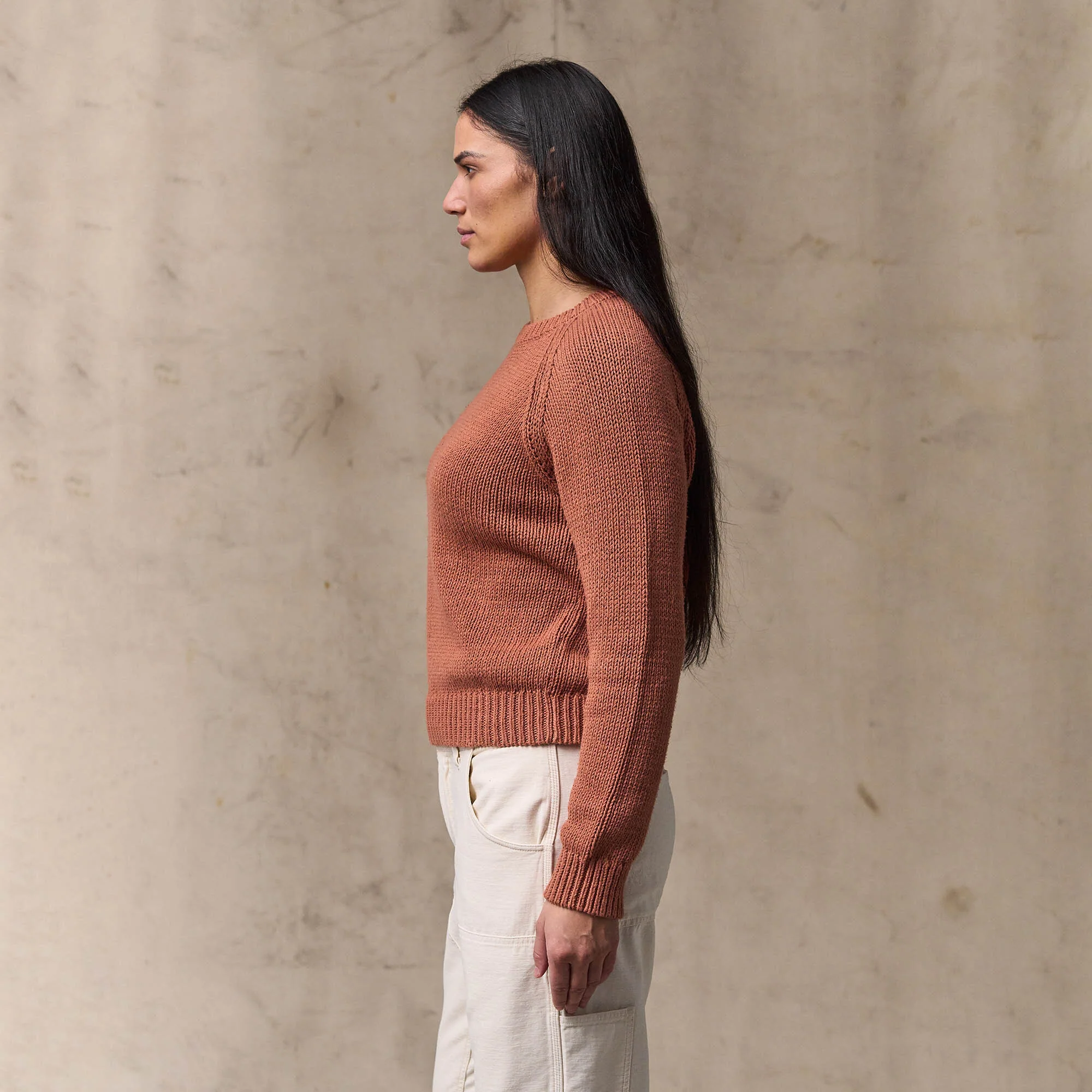 WOMEN'S COTTON CREWNECK SWEATER - Image 6