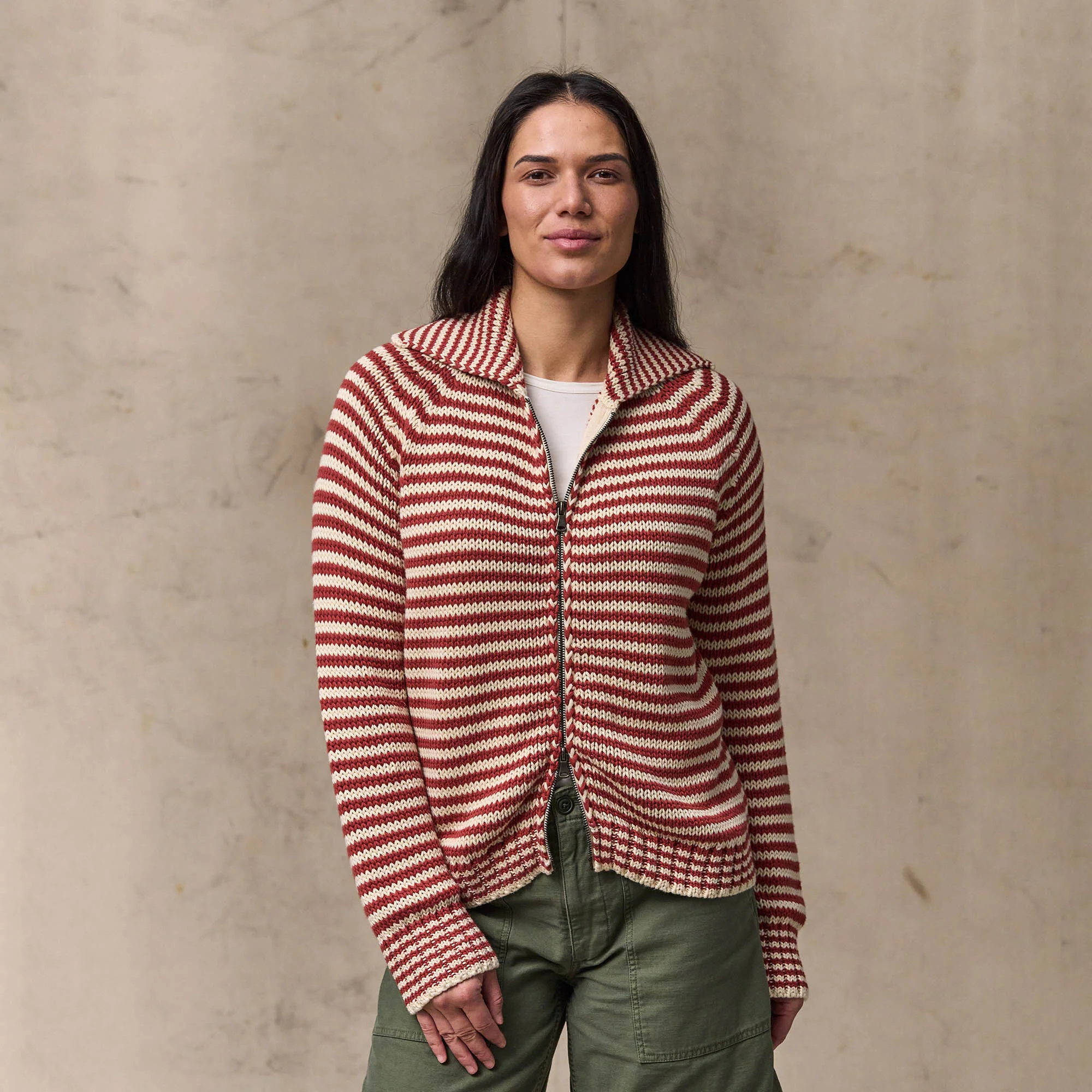 WOMEN'S COTTON FULL-ZIP CARDIGAN - Image 4
