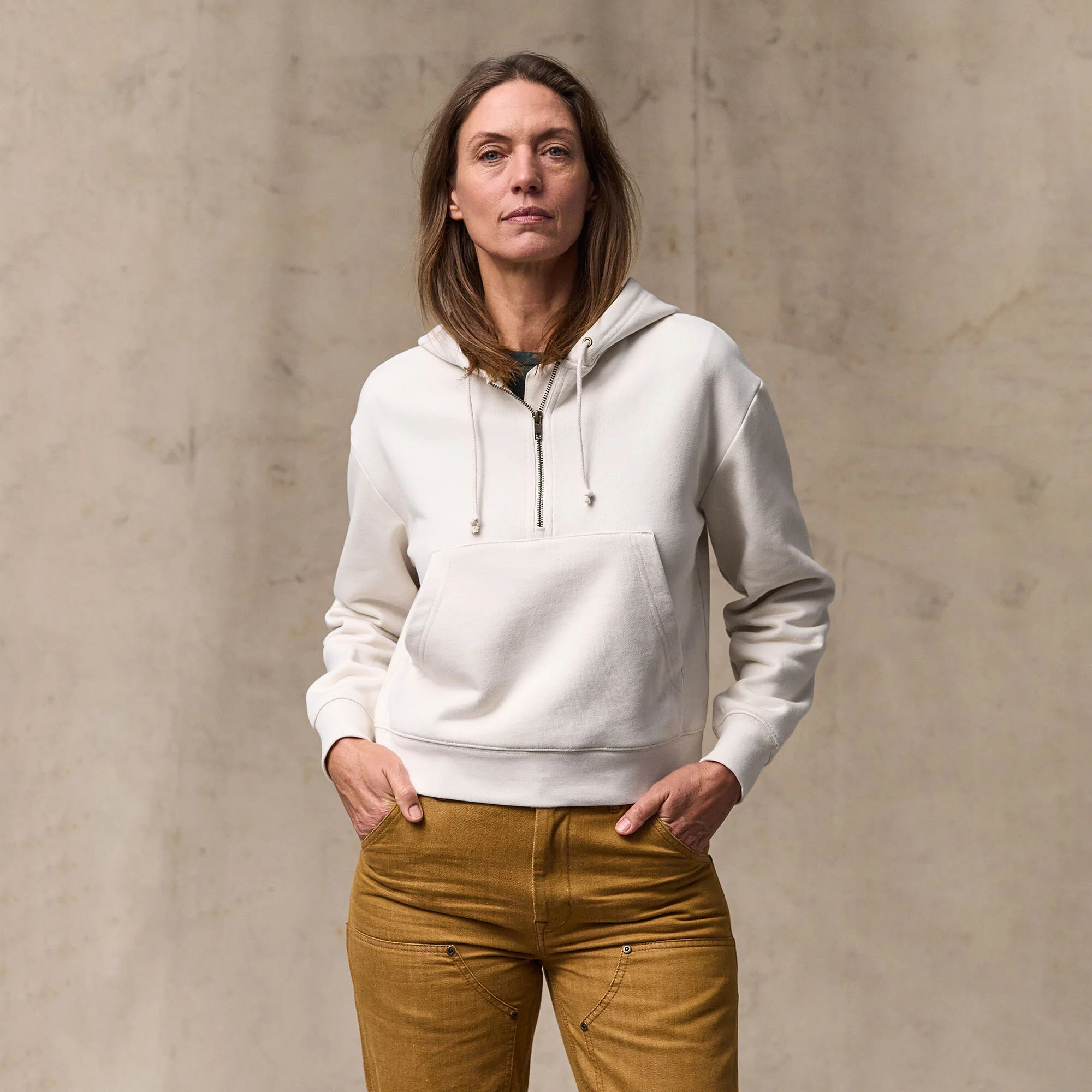 WOMEN'S FRENCH TERRY HALF-ZIP HOODIE - Image 5