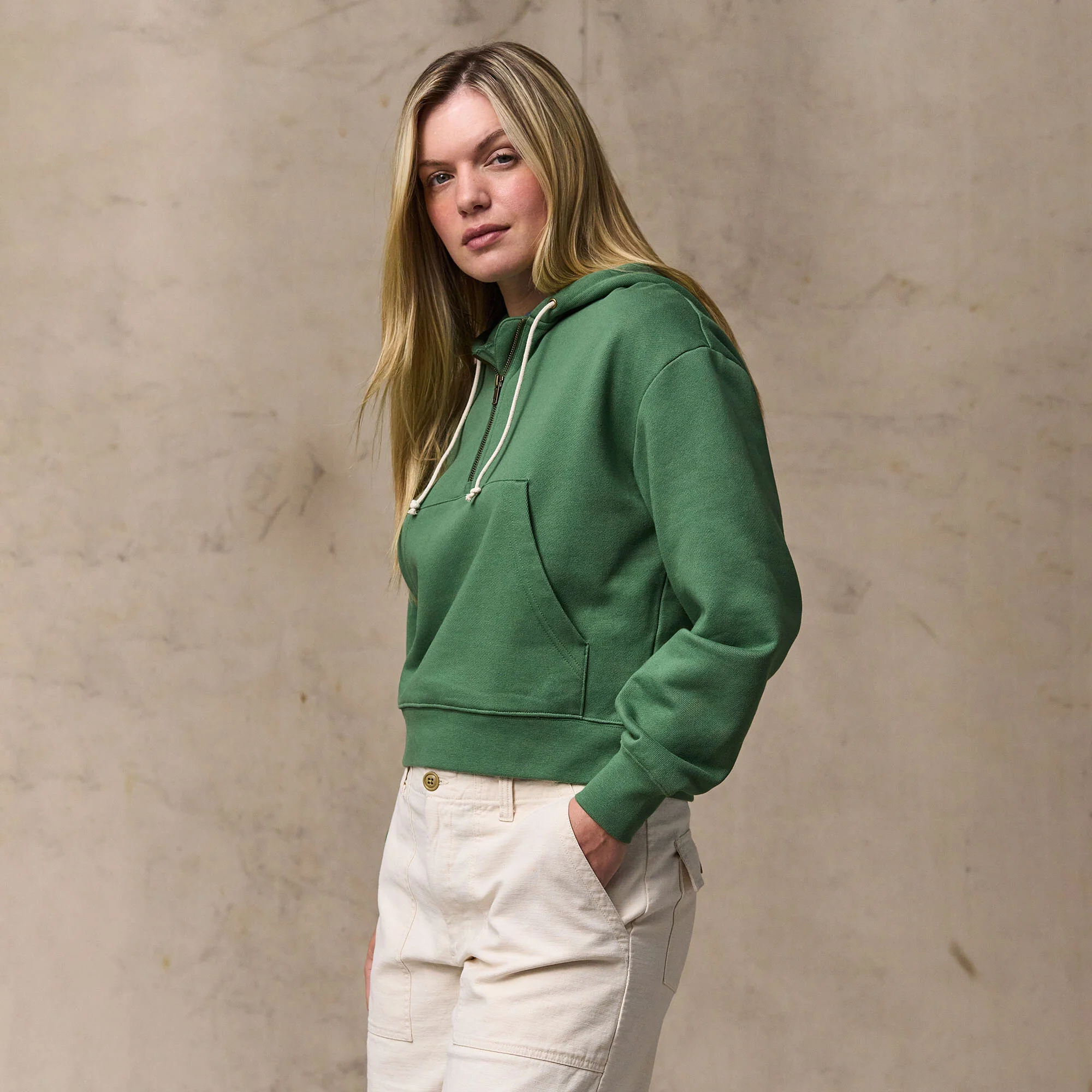 WOMEN'S FRENCH TERRY HALF-ZIP HOODIE - Image 7