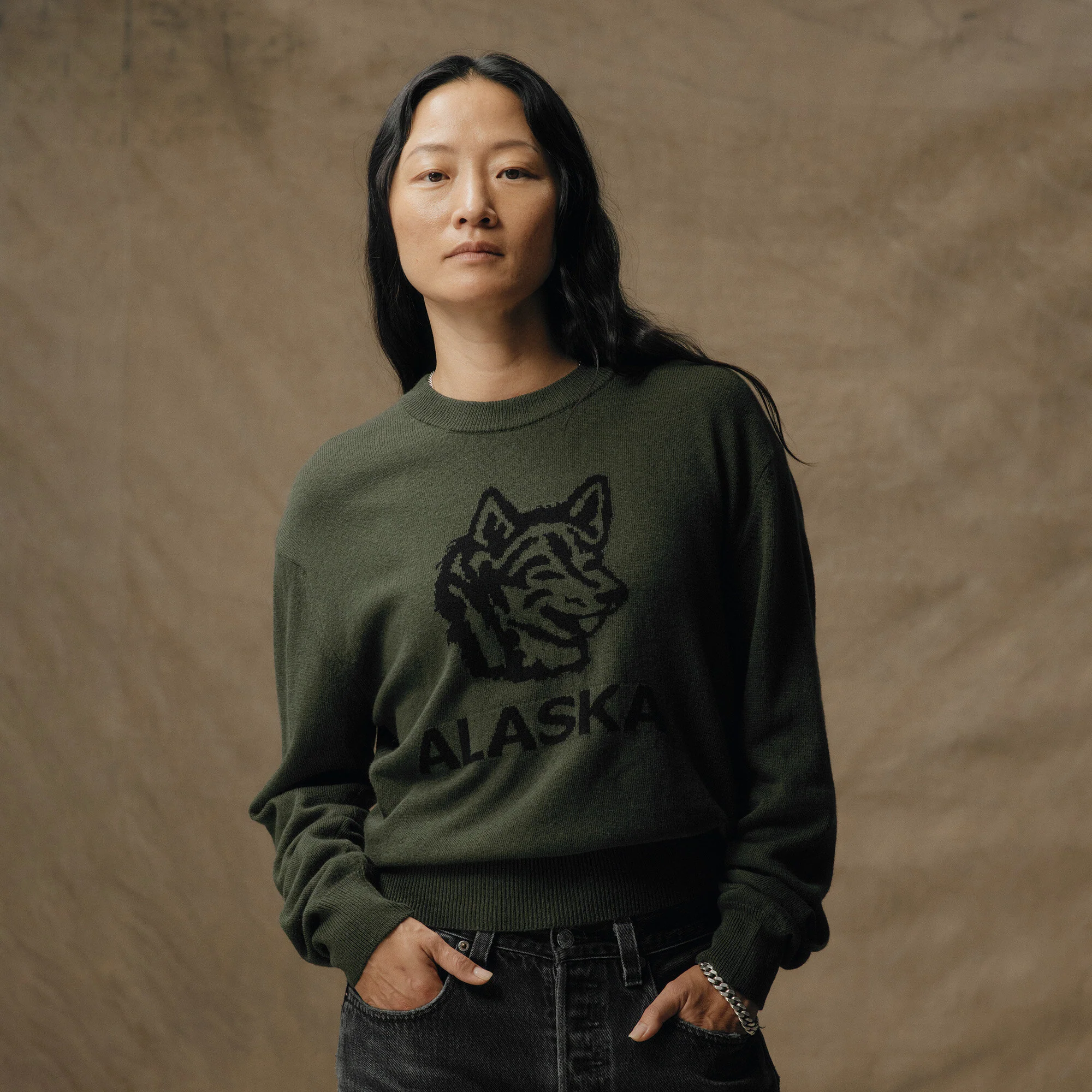 WOMEN’S GRAPHIC WOOL SWEATER - Image 4