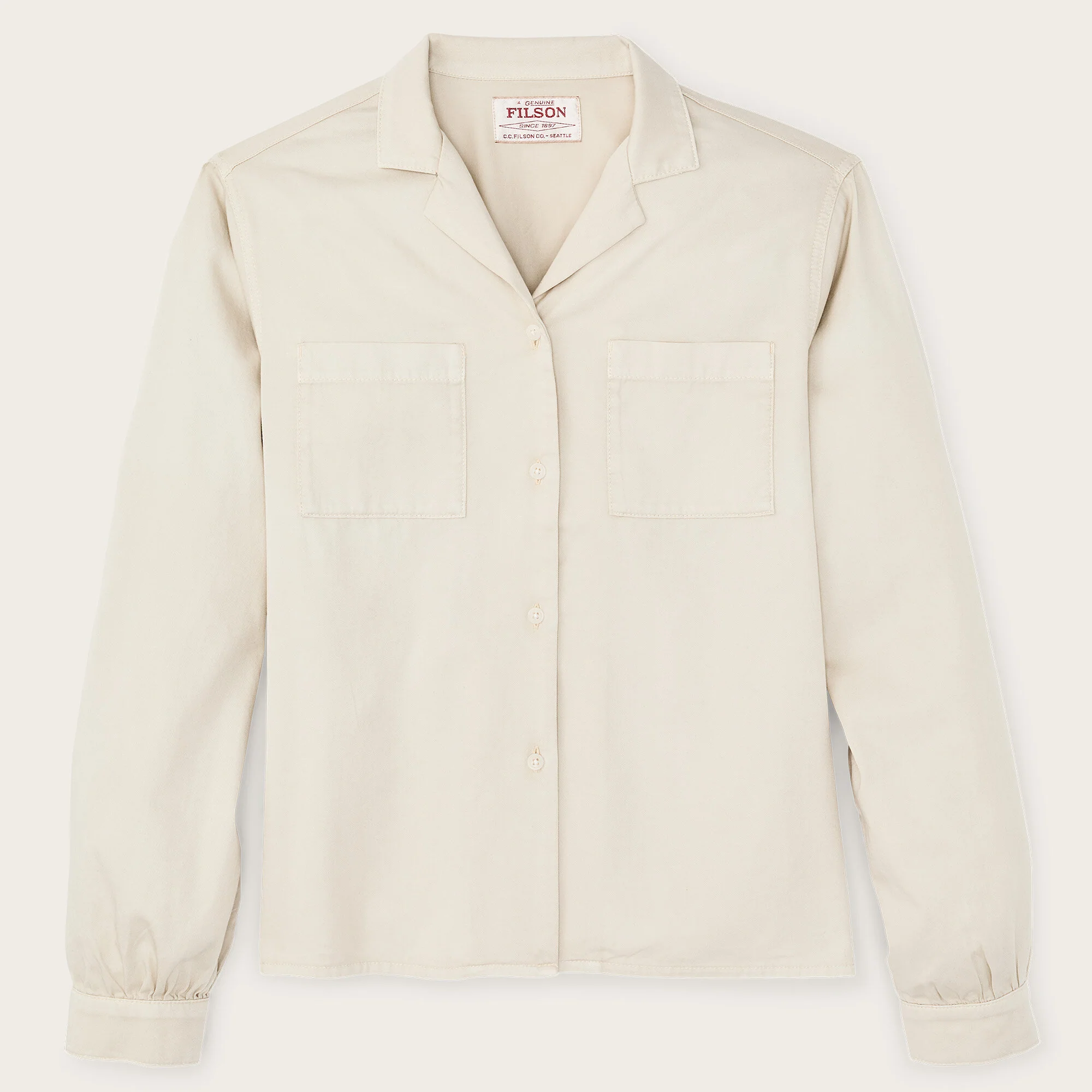 WOMEN'S LONG SLEEVE TWILL CAMP SHIRT
