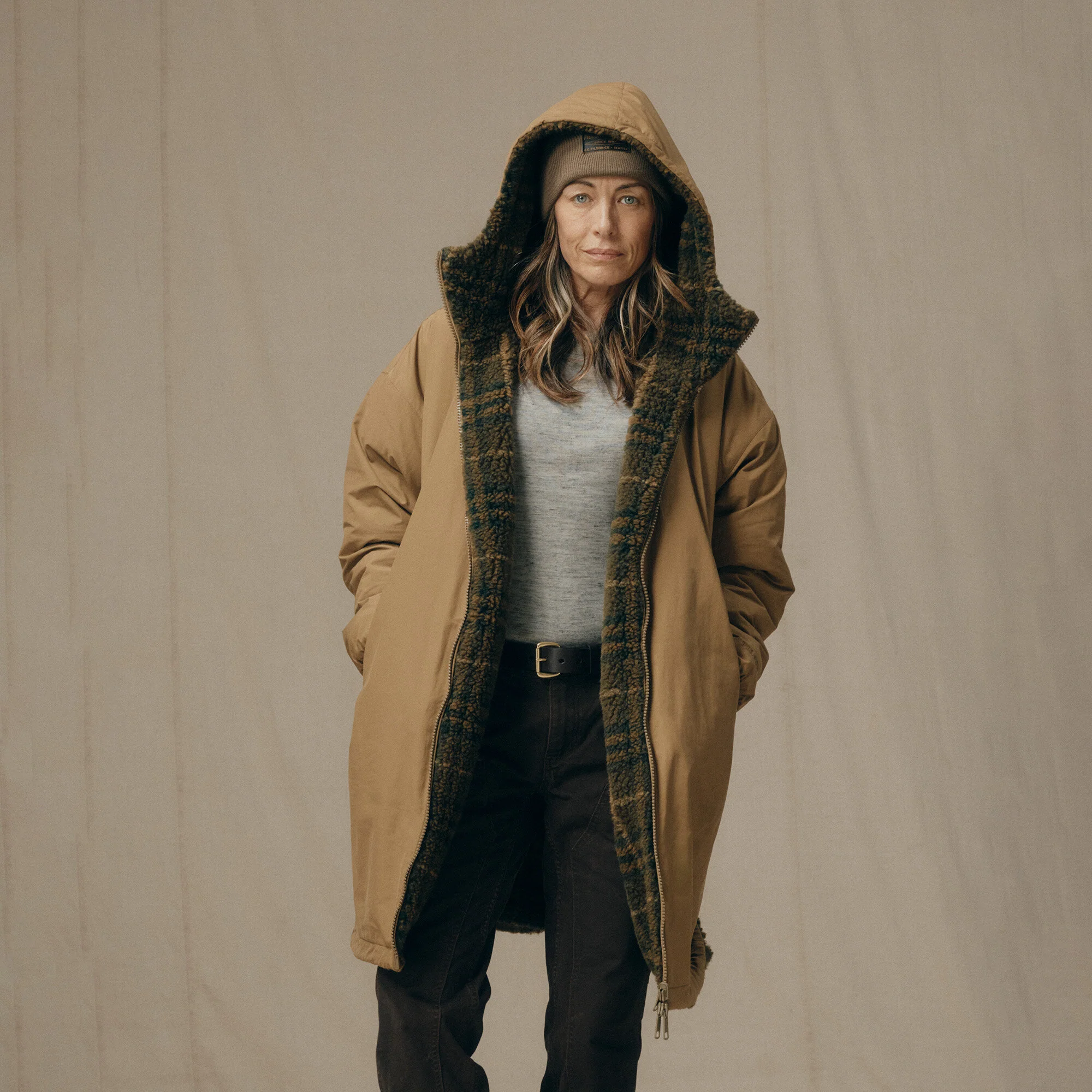 WOMEN’S REVERSIBLE WOOLY FLEECE COAT
