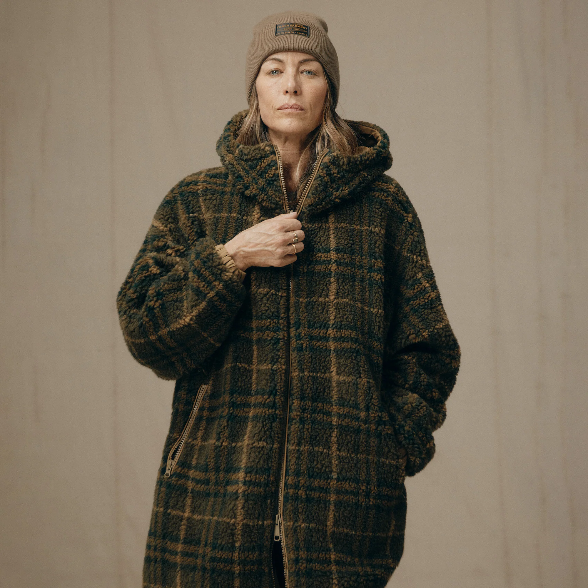 WOMEN’S REVERSIBLE WOOLY FLEECE COAT - Image 4