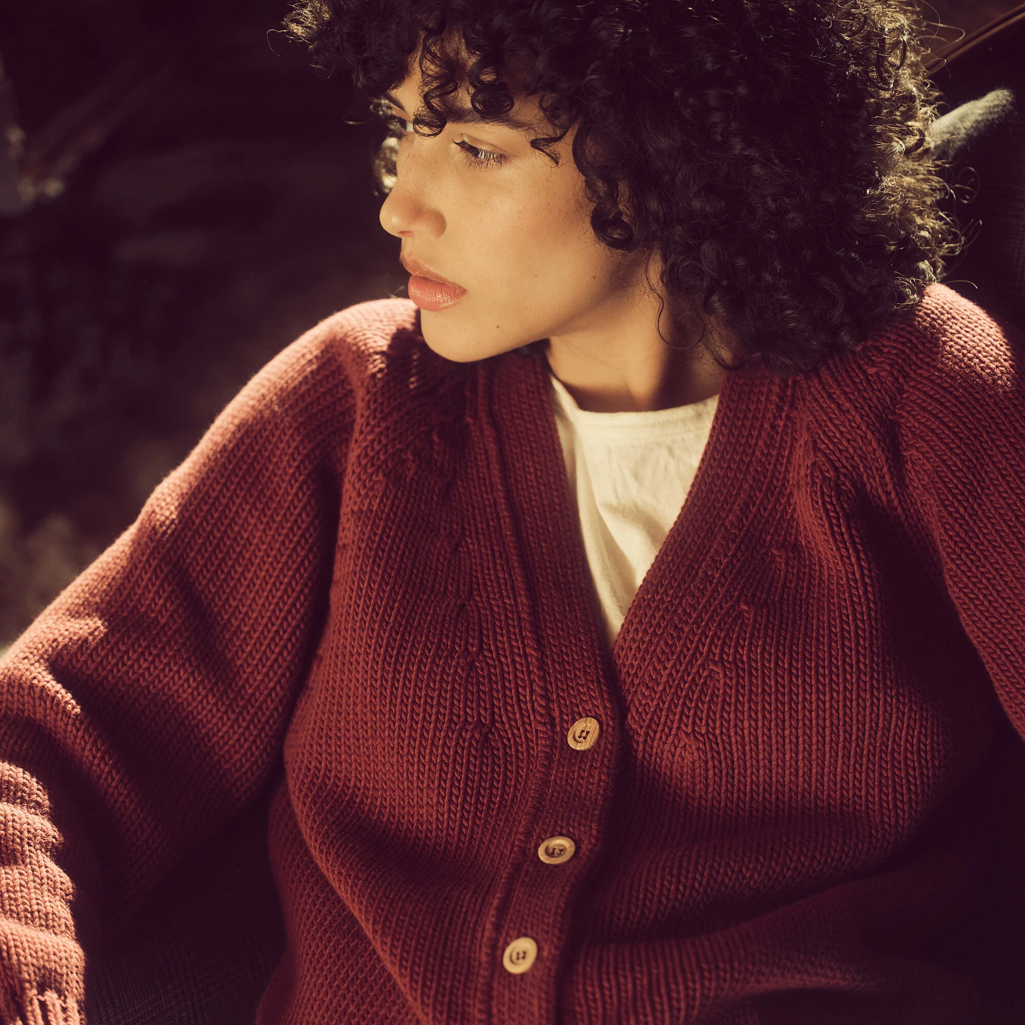 WOMEN'S RUSTIC COTTON CARDIGAN - Image 6