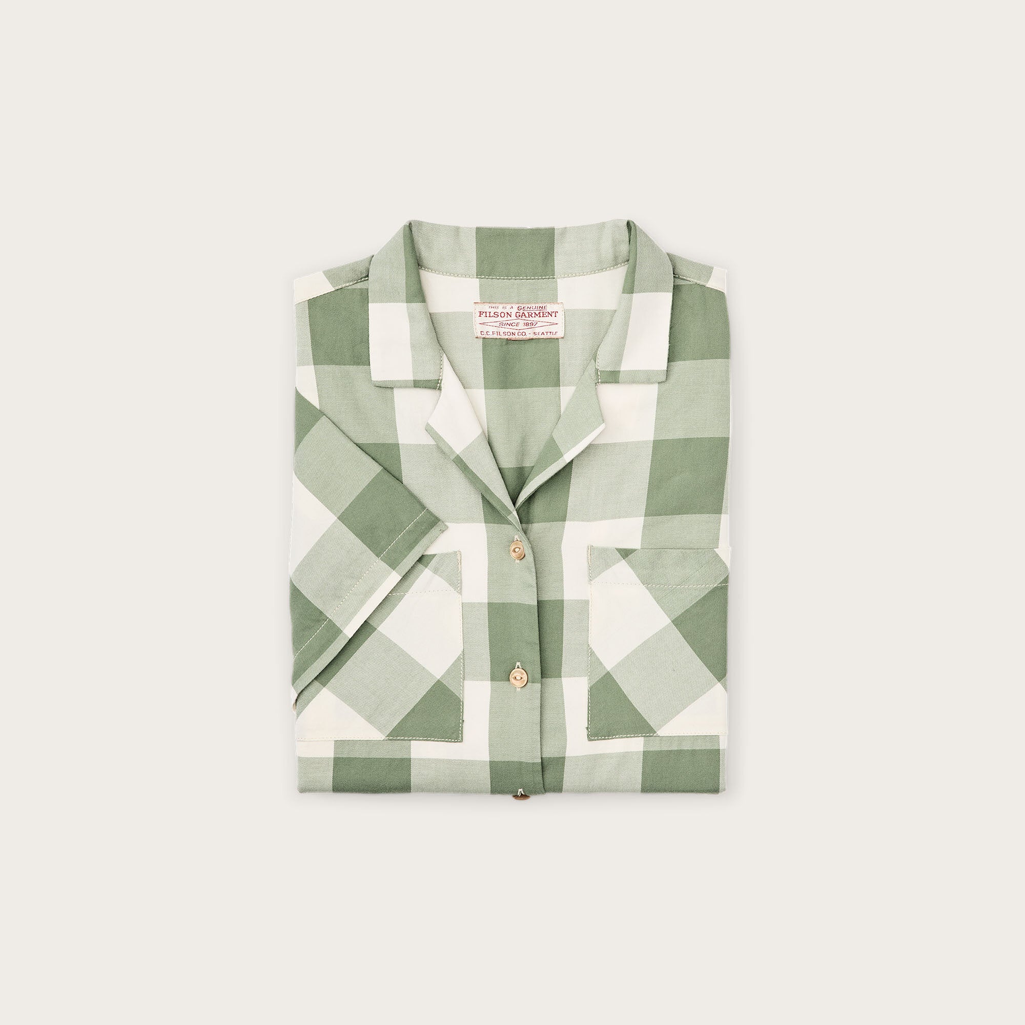 WOMEN’S SHORT SLEEVE TWILL CAMP SHIRT - Image 3